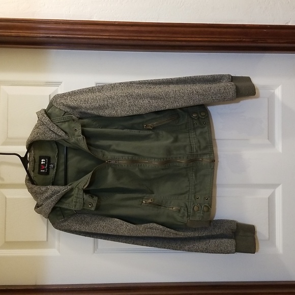 Boy Meets Girl Jackets & Coats 2 For 5 Olive Marledsleeve Jacket Poshmark